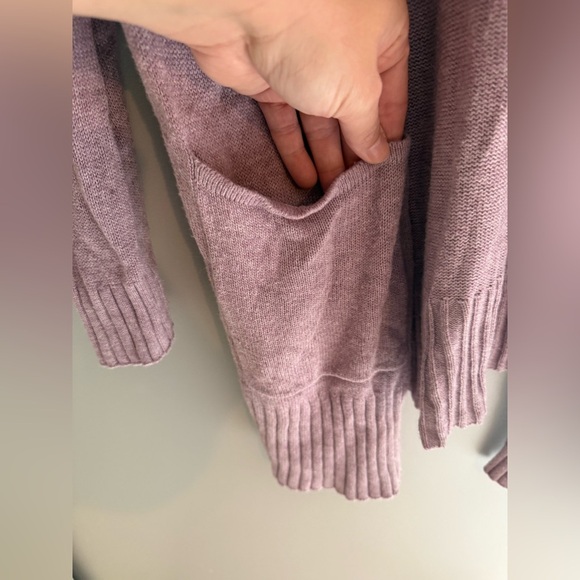 Old Navy Open Front Long Knit Cardigan Sweater Woman’s SZ XL Purple Lightweight - Picture 4 of 8